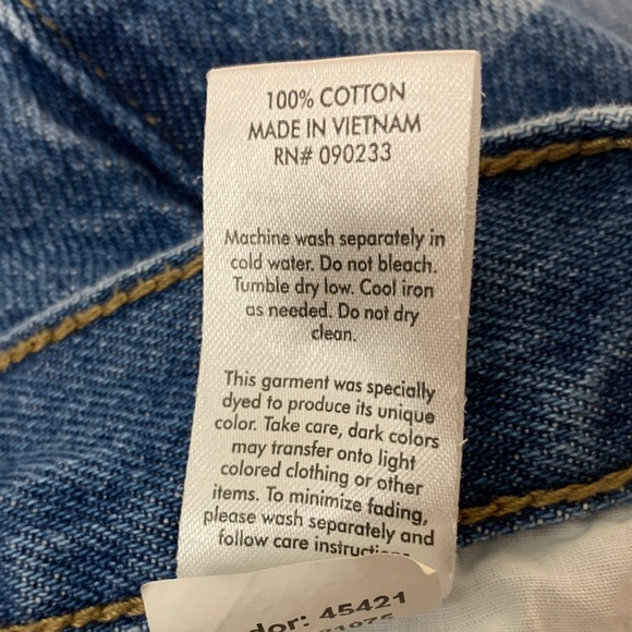 PacSun Denim jeans women’s 27 butterfly low/rise straight checkerboard buttonY2K - Picture 13 of 14